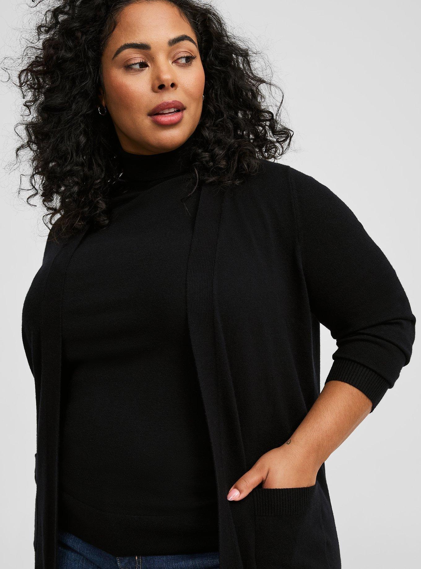 Long black sweater outlet duster