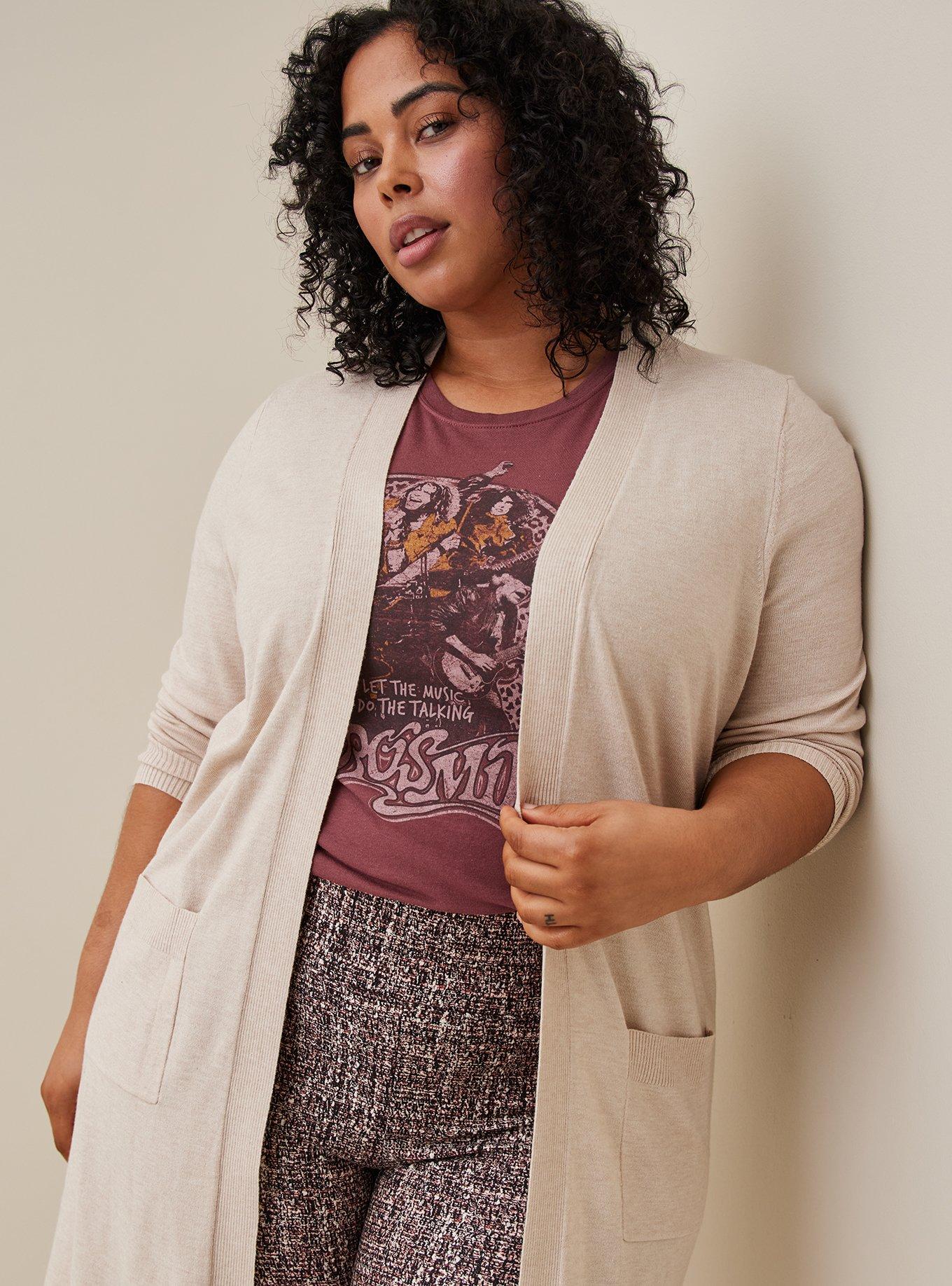 Plus Size - Everyday Soft Duster Open Front Sweater - Torrid