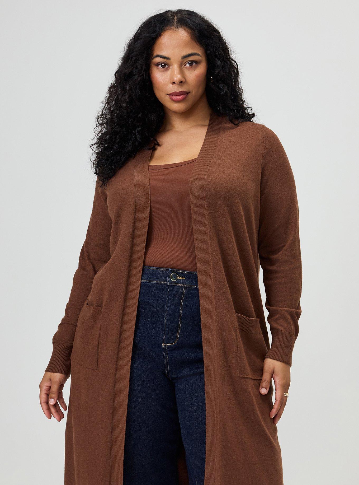 Everyday Soft Open Front Duster Cardigan, CAPPUCCINO, alternate