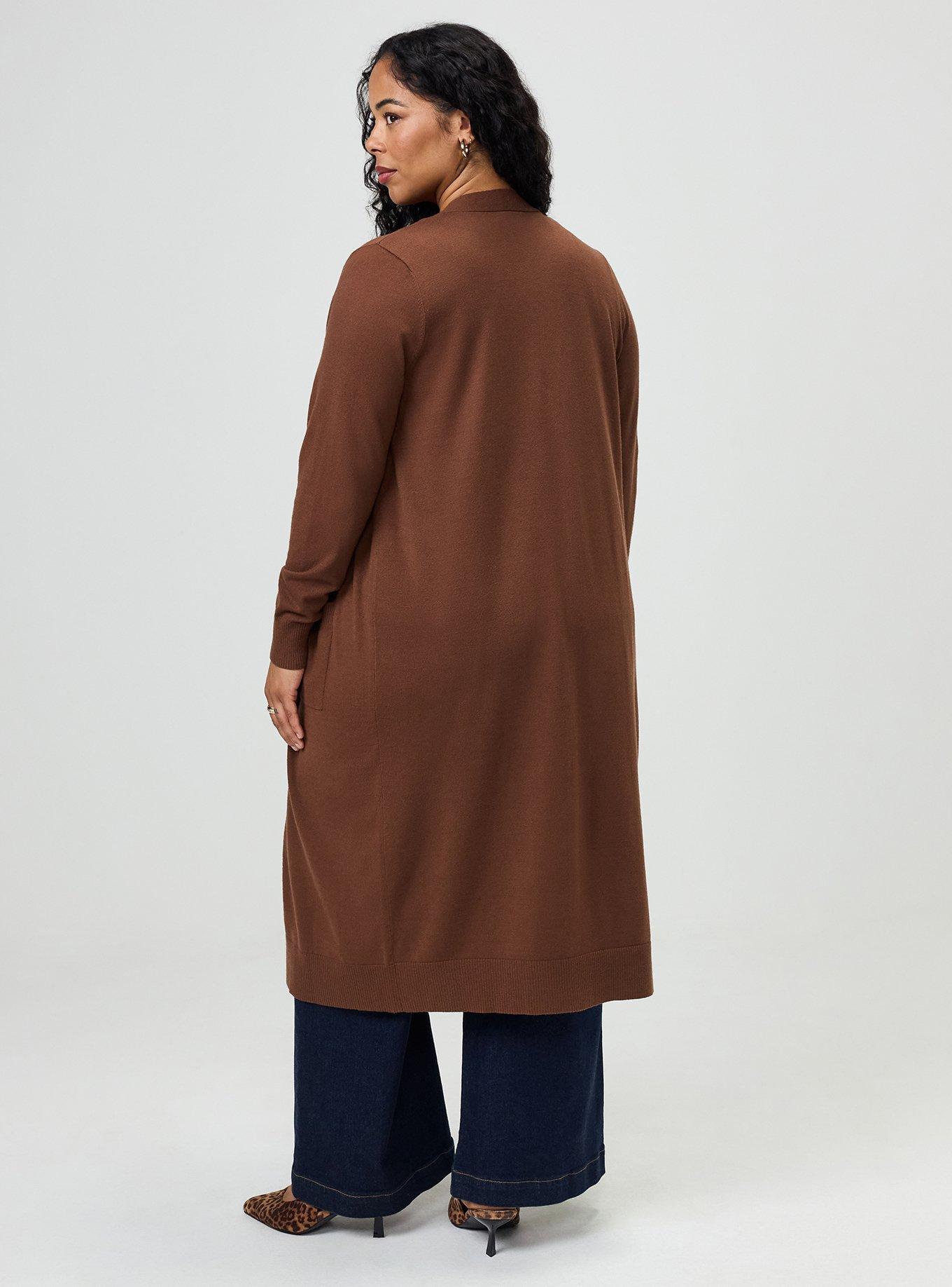 Everyday Soft Open Front Duster Cardigan, CAPPUCCINO, alternate