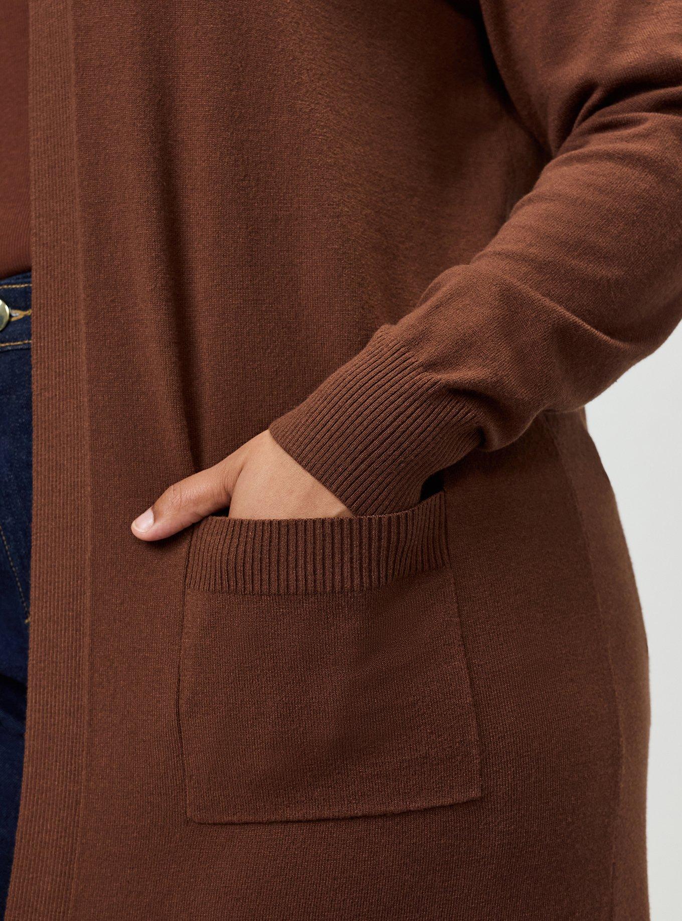 Everyday Soft Open Front Duster Cardigan, CAPPUCCINO, alternate