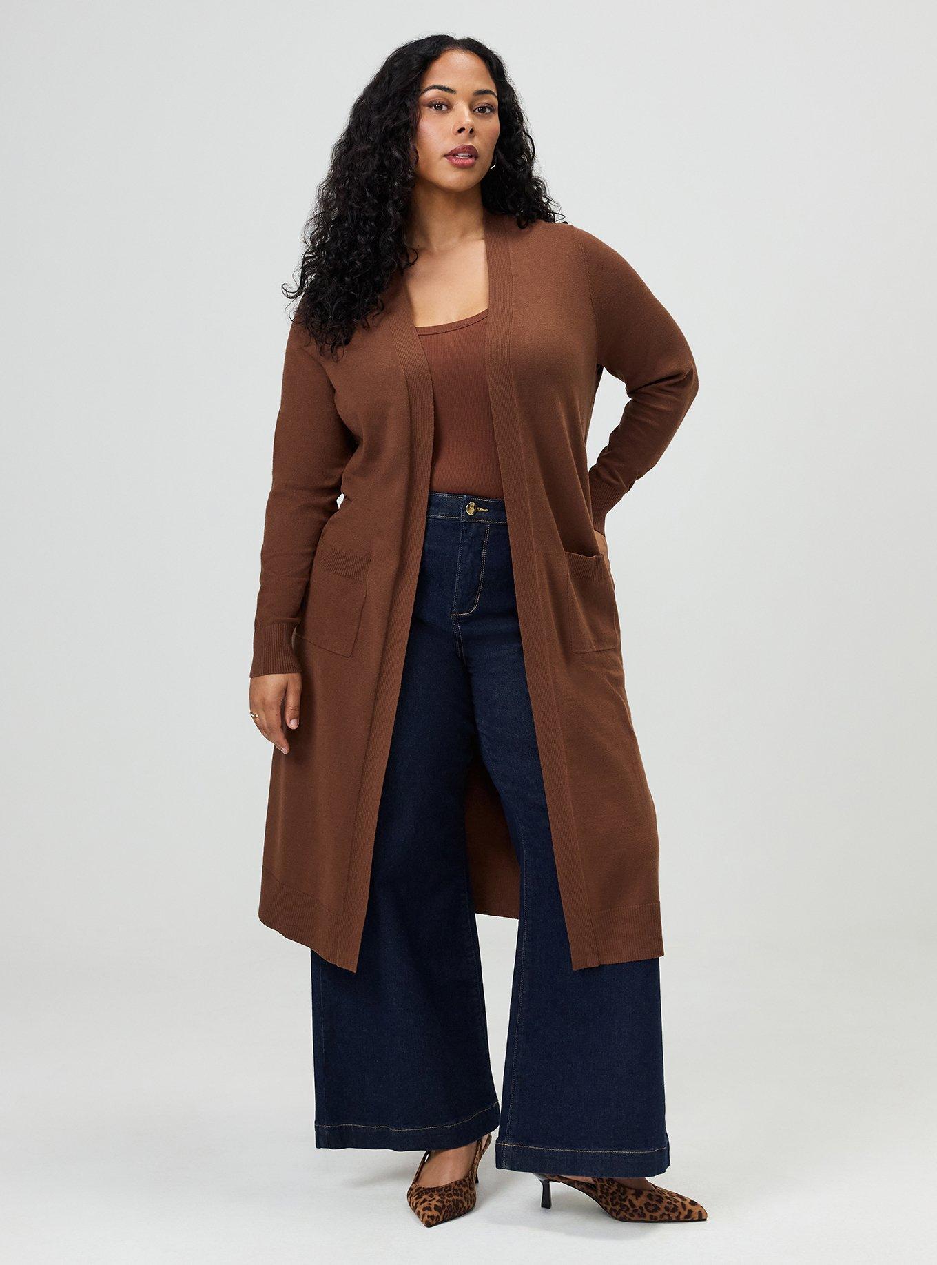 Everyday Soft Open Front Duster Cardigan, CAPPUCCINO, hi-res