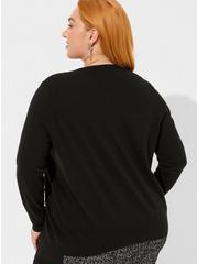 Everyday Soft Cardigan Crew Sweater, BLACK, alternate