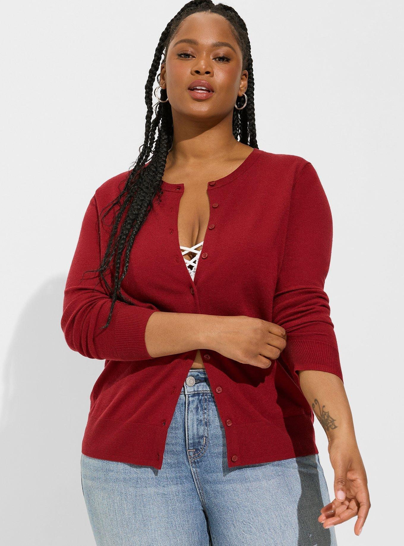 Plus Size - Everyday Soft Cardigan Crew Sweater - Torrid