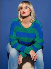 Lovesick Skeleton Stitch Pullover Sweater, BLUE, alternate