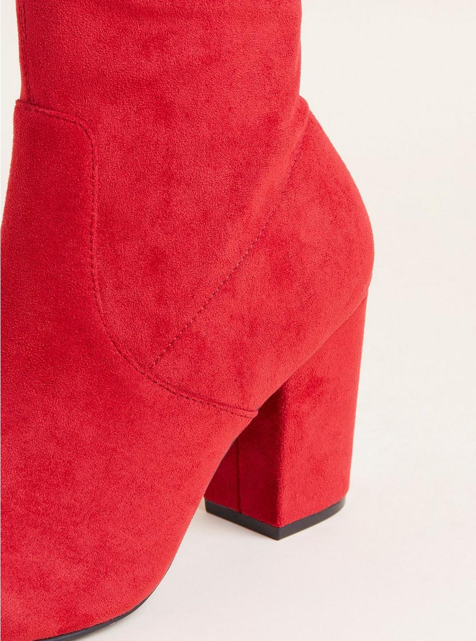 Over The Knee Pointed Toe Boot (WW), RED, alternate