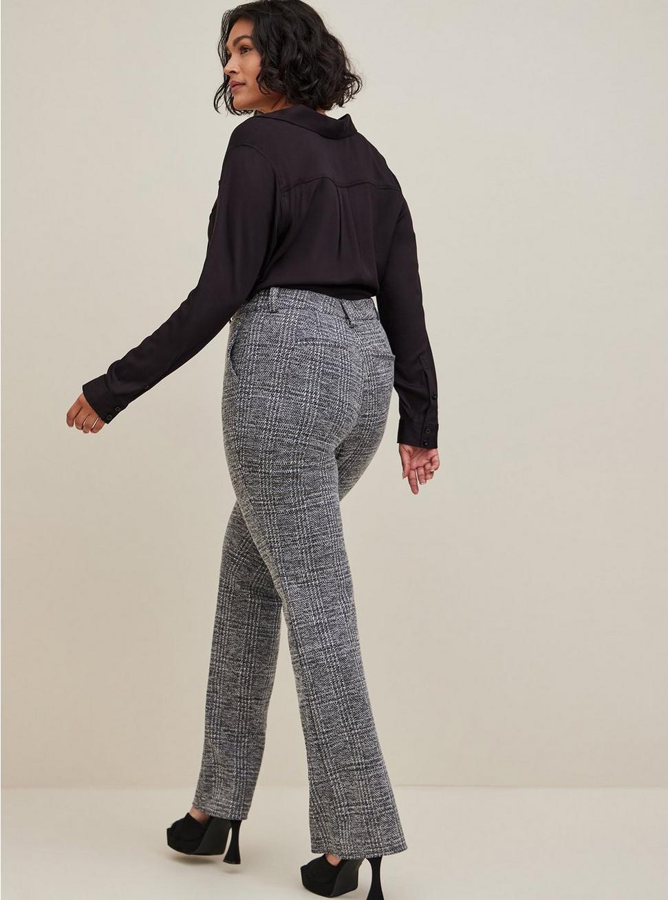 Comfort Flex Waistband Trouser Boot Studio Double Knit High-Rise Pant, GREY, alternate