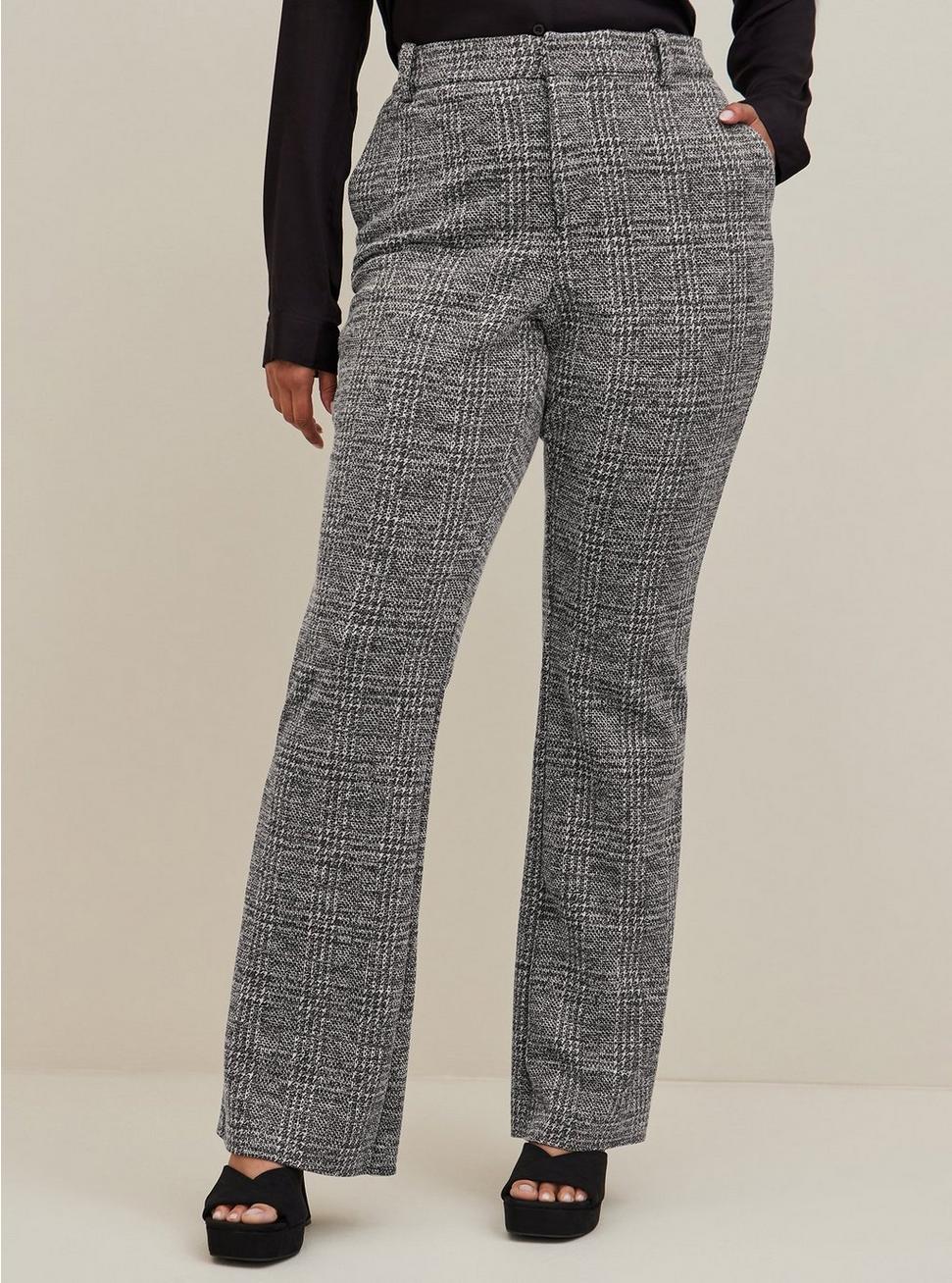 Comfort Flex Waistband Trouser Boot Studio Double Knit High-Rise Pant, BLUE, hi-res