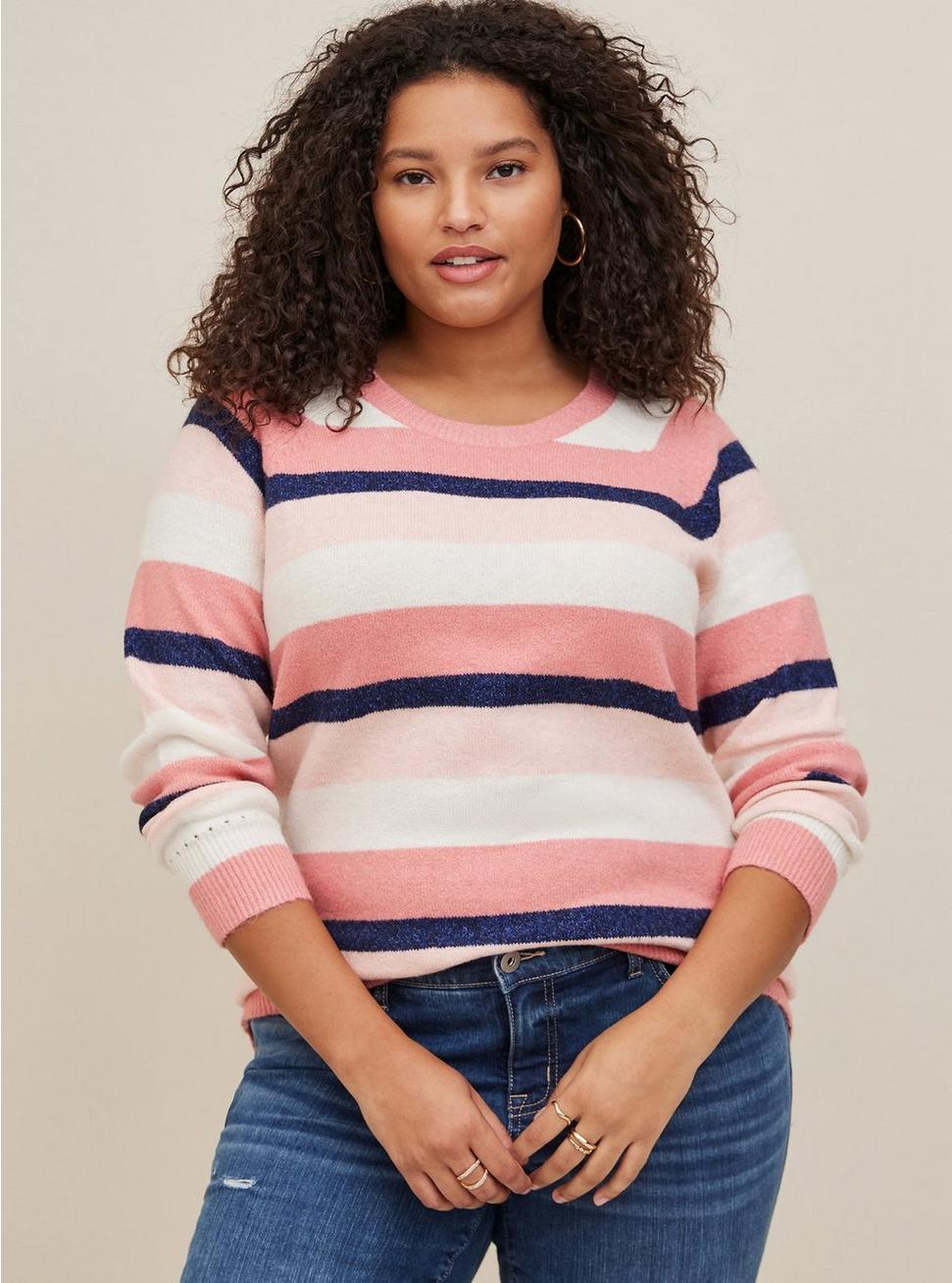Pullover Raglan Sweater, MULTI, hi-res