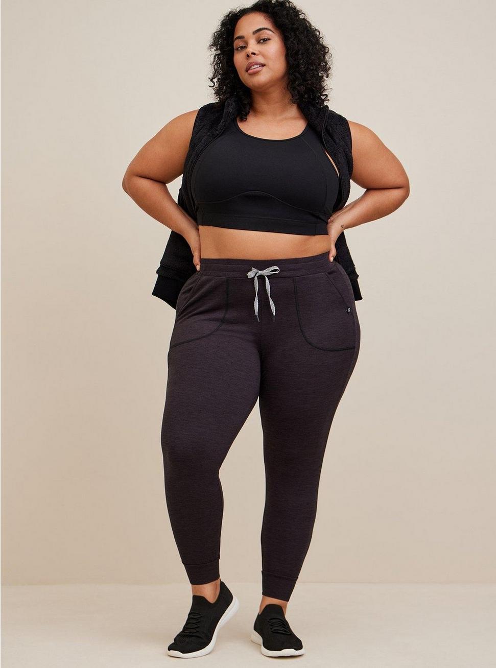Happy Camper Super Soft Performance Jersey Crop Active Jogger In Classic Fit, DEEP BLACK, alternate
