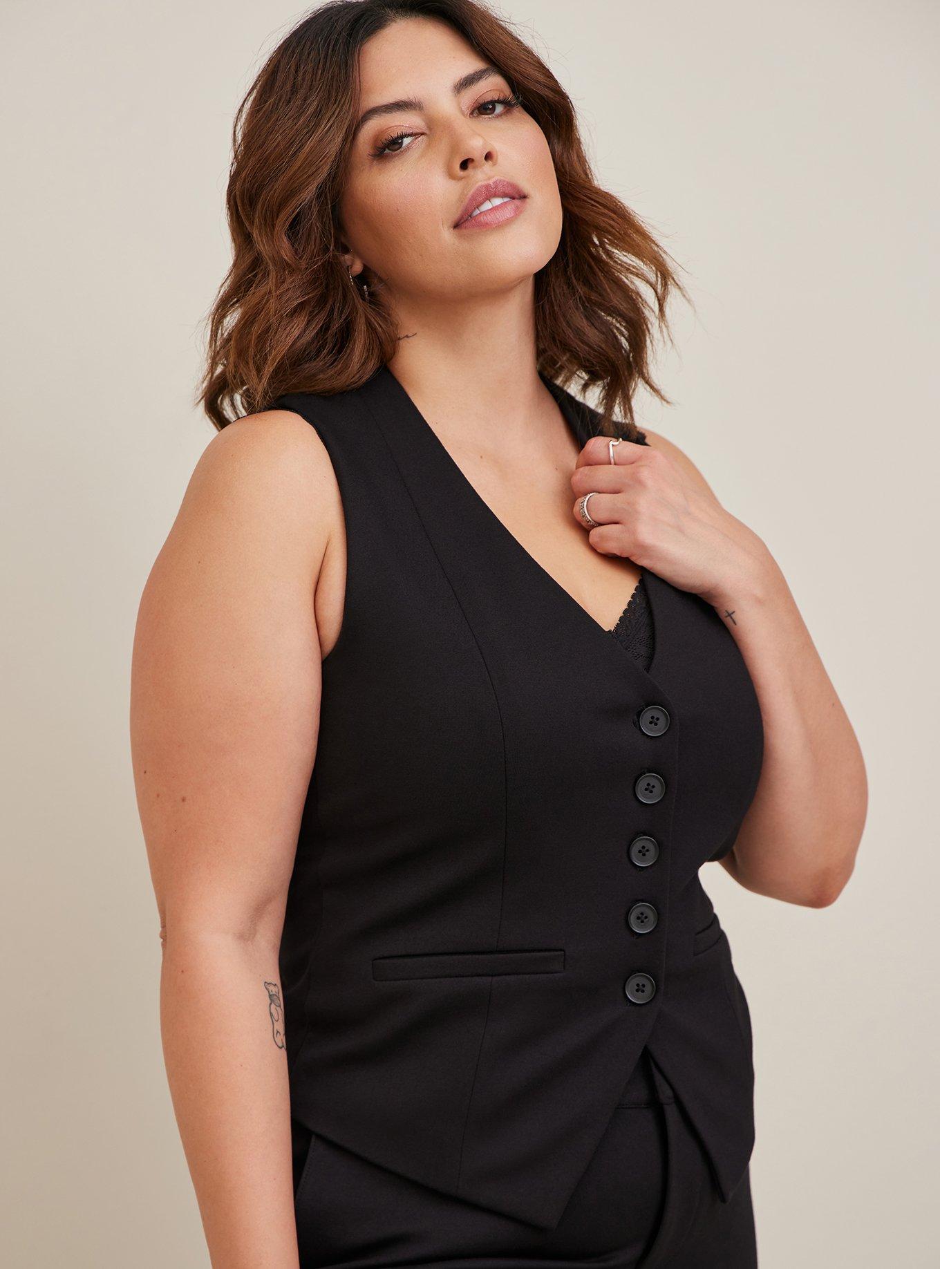 Plus Size - Studio Luxe Ponte Tailored Vest - Torrid