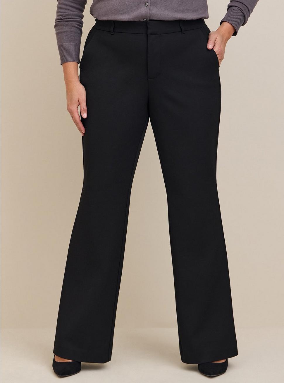 Comfort Flex Waistband Trouser Boot Studio Luxe Woven High-Rise Pant, BLACK, alternate