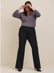 Comfort Flex Waistband Trouser Boot Studio Luxe Woven High-Rise Pant, BLACK, hi-res