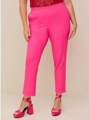 Pull-On Relaxed Taper Studio Refined Crepe High-Rise Pant, PINK GLO, alternate