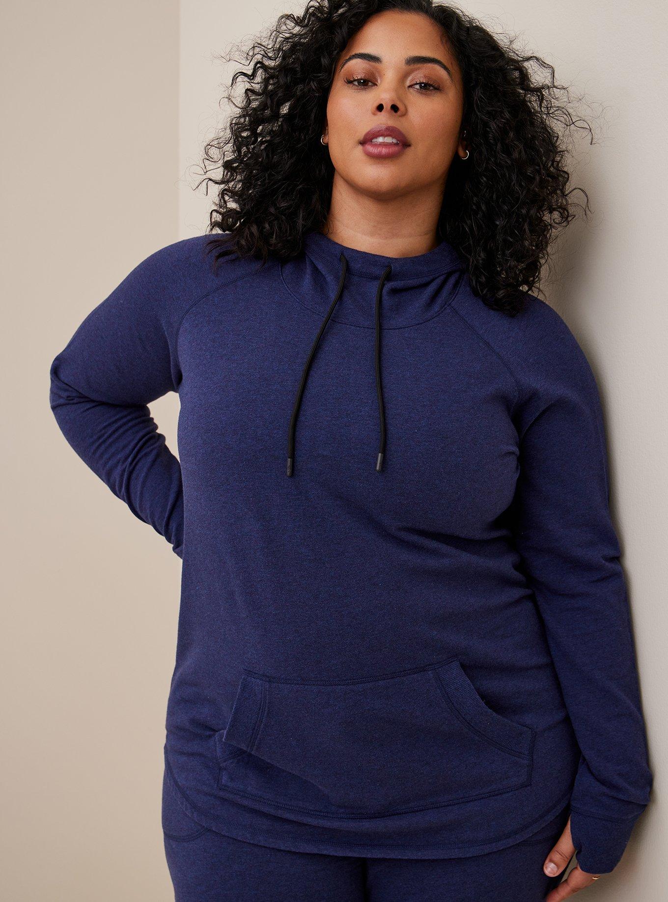 Plus Size Everyday Fleece Cowl Neck Active Hoodie Torrid