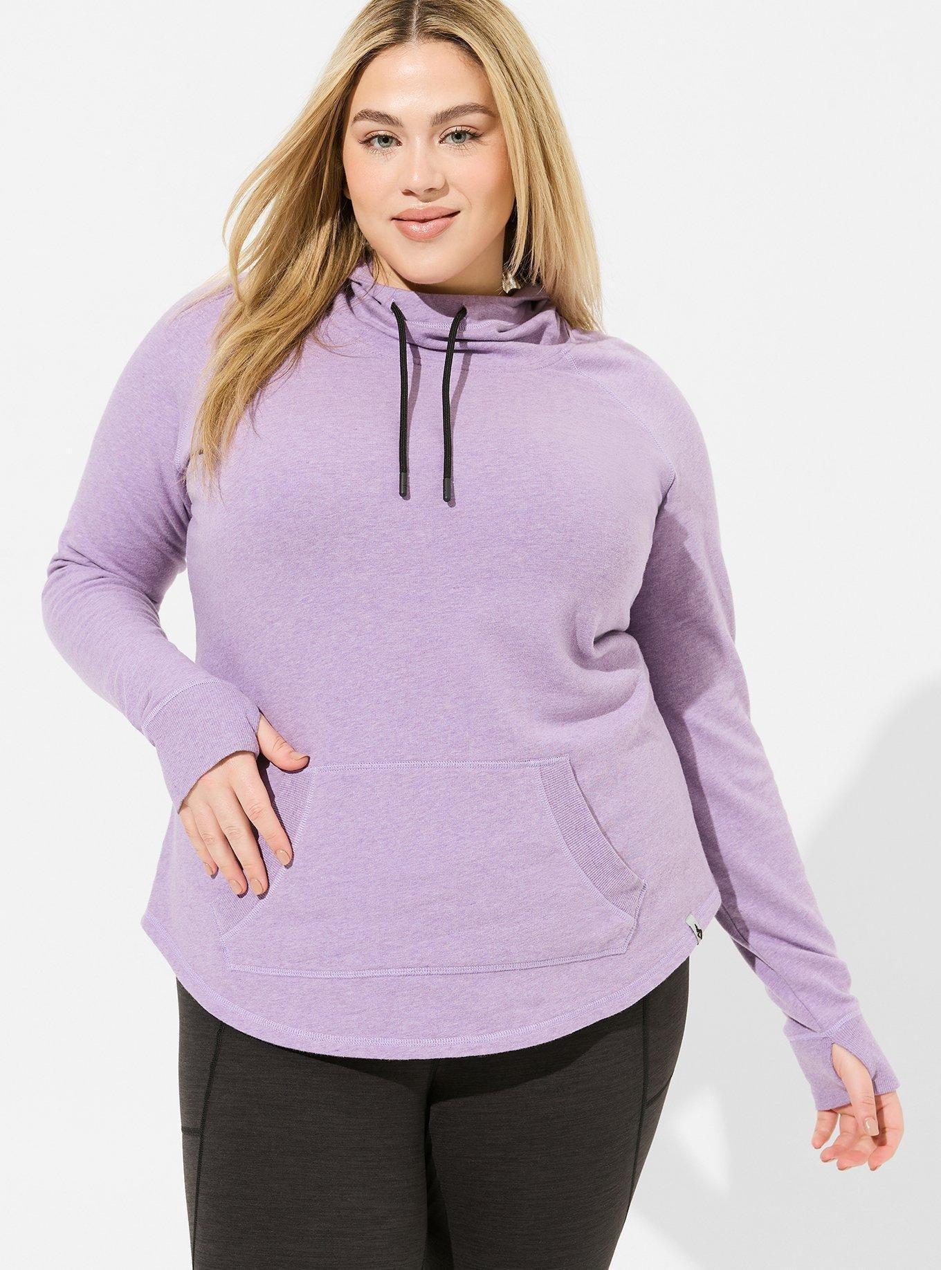 Women's Cowl Neck Hoodie Sweatshirt with Thumb Holes - Oversized, Loose  Loungewear Cotton Hoodie