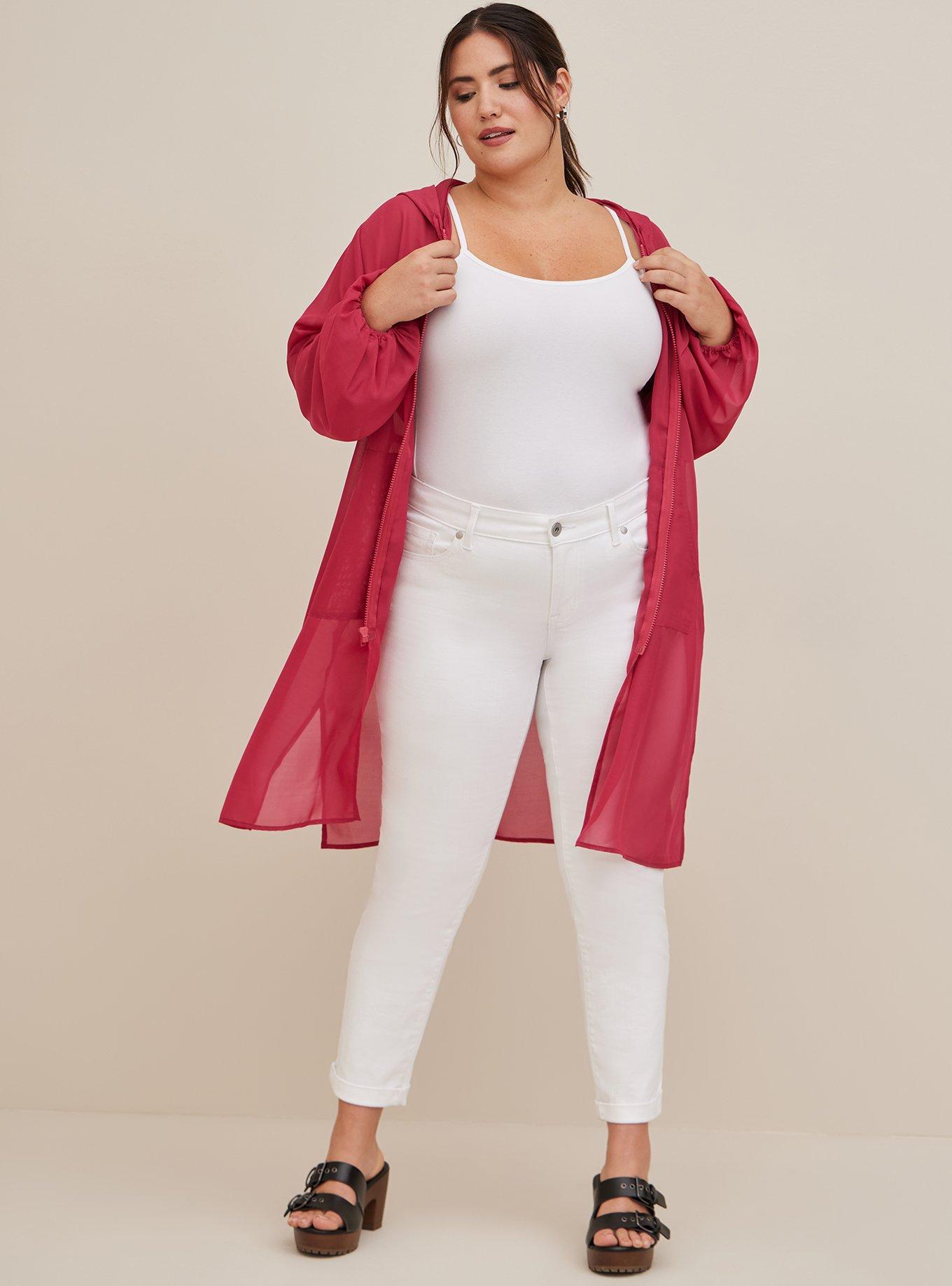 Plus size 2024 sheer duster jacket