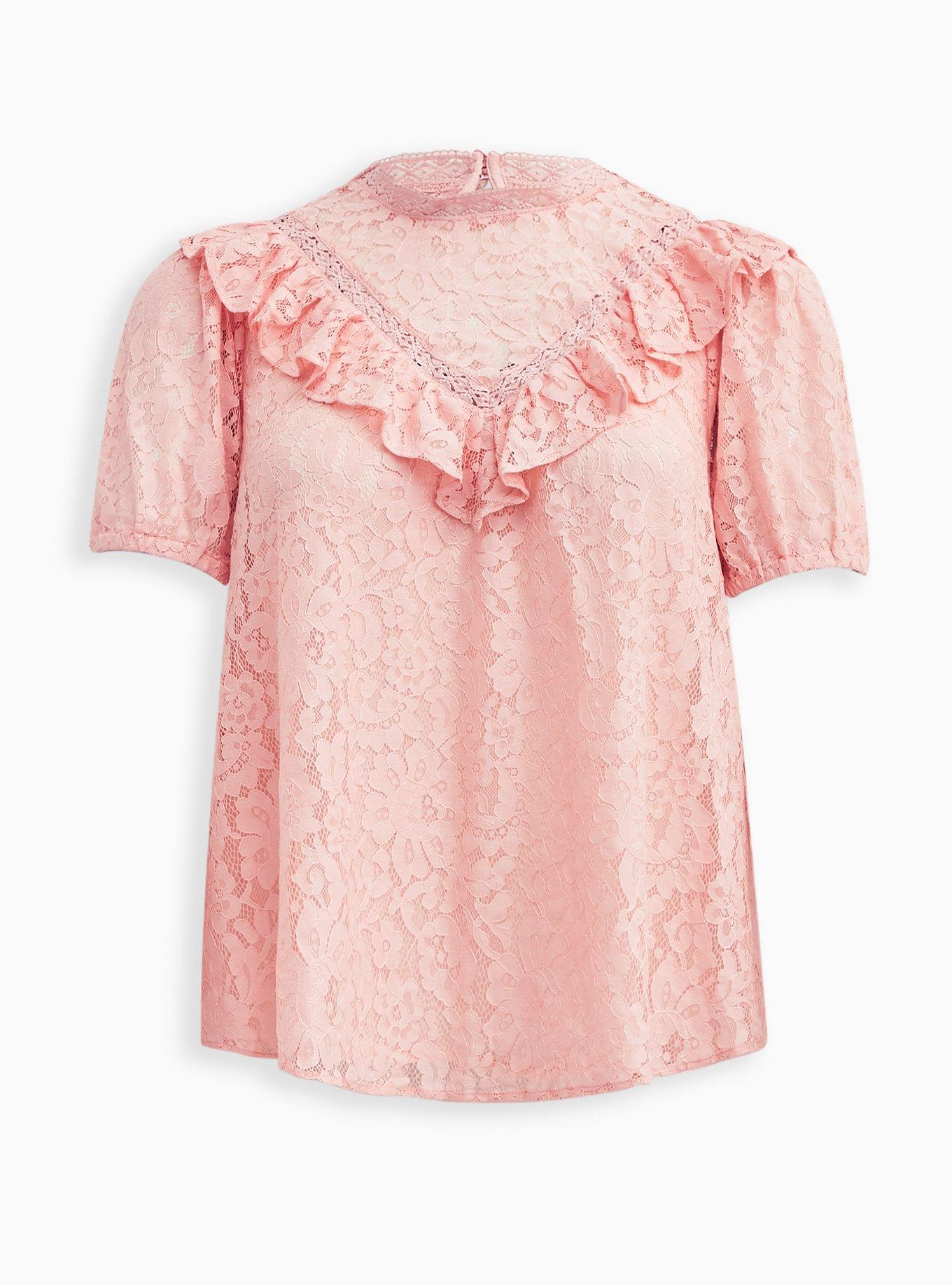 Plus Size - Lace Ruffle Detail Top - Torrid
