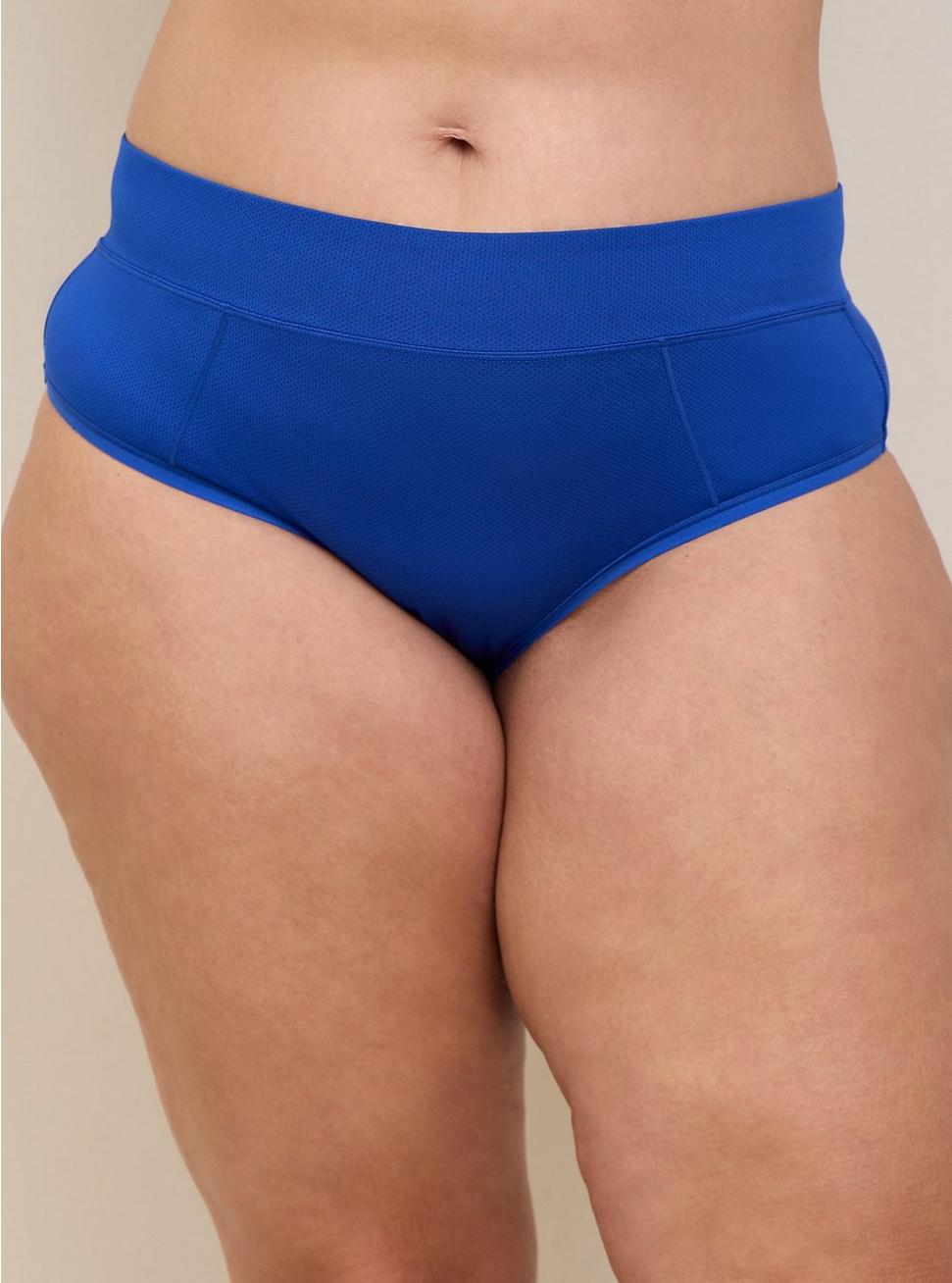 Active Microfiber Mid-Rise Hipster Panty, SURF THE WEB BLUE, alternate