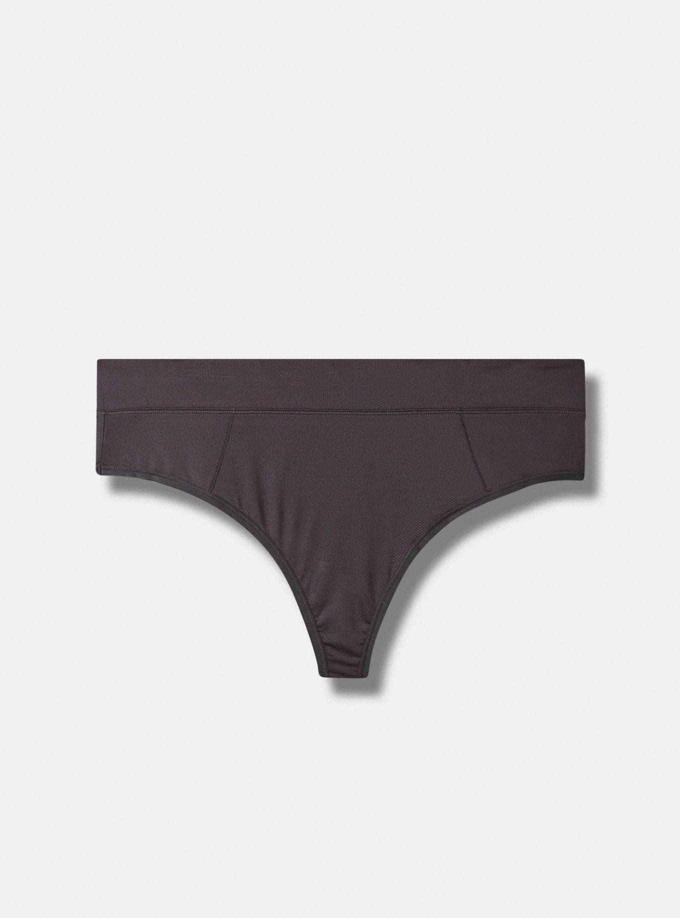 Plus Size - Active Microfiber Mid-Rise Thong Panty - Torrid