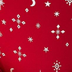 Second Skin Mid-Rise Hipster Panty, SPARKLY SNOWFLAKE JESTER RED SILVER FOIL, swatch