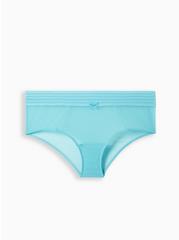 Plus Size Simply Mesh Mid-Rise Cheeky Panty, SEA JET BLUE, hi-res