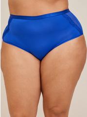 Second Skin Mid-Rise Brief Panty, SURF THE WEB BLUE, alternate