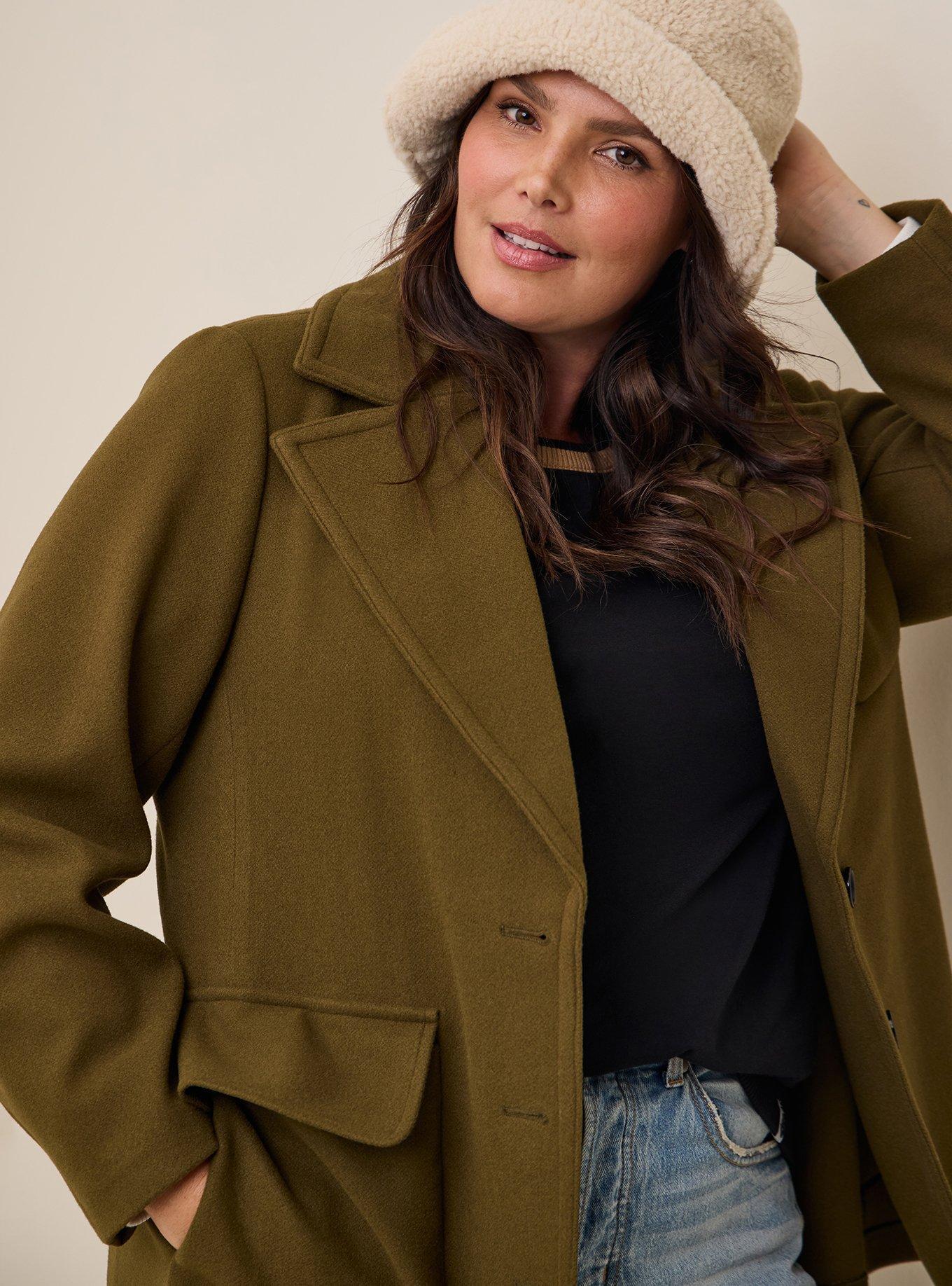 Plus size hot sale asymmetrical coat