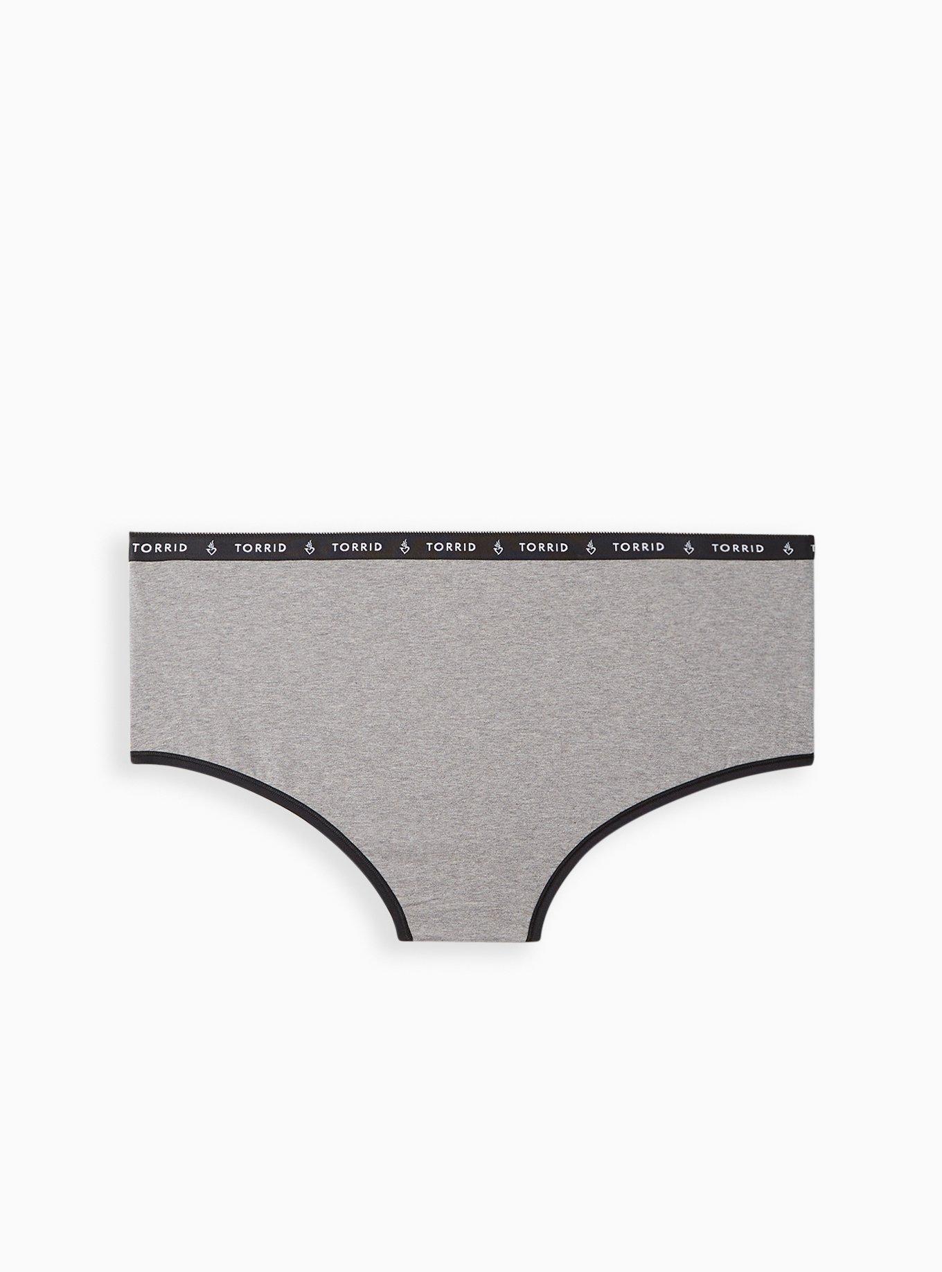 Cotton Mid Rise Cheeky Logo Panty