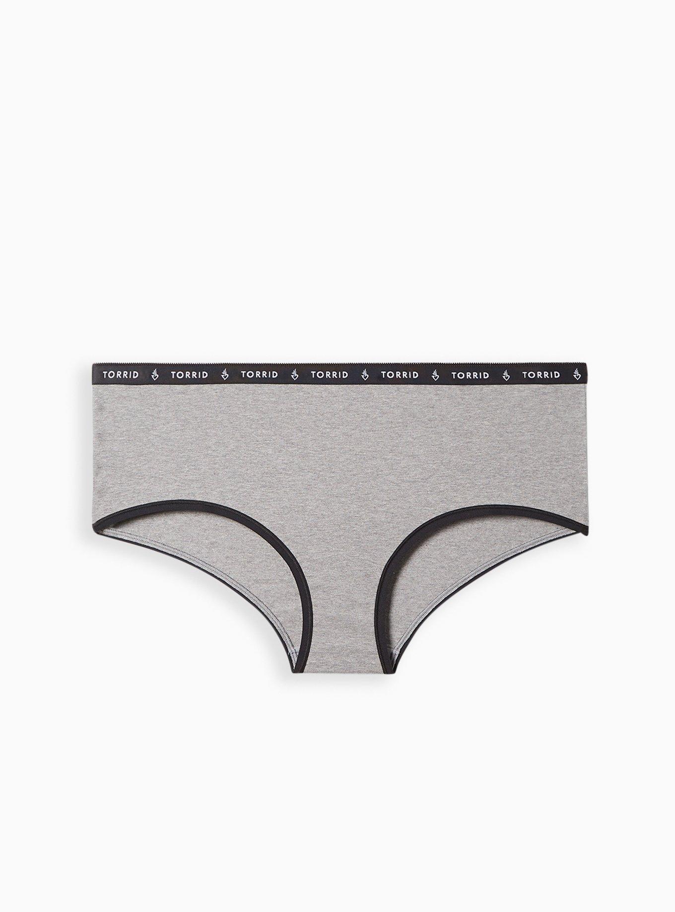 Cotton Mid Rise Cheeky Logo Panty