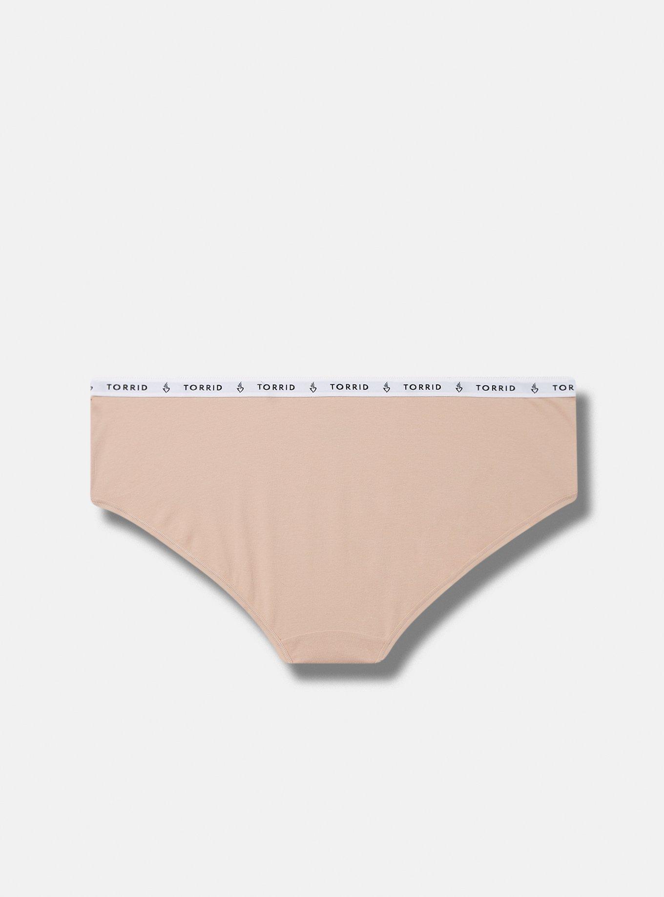 Cotton Mid-Rise Hipster Logo Panty