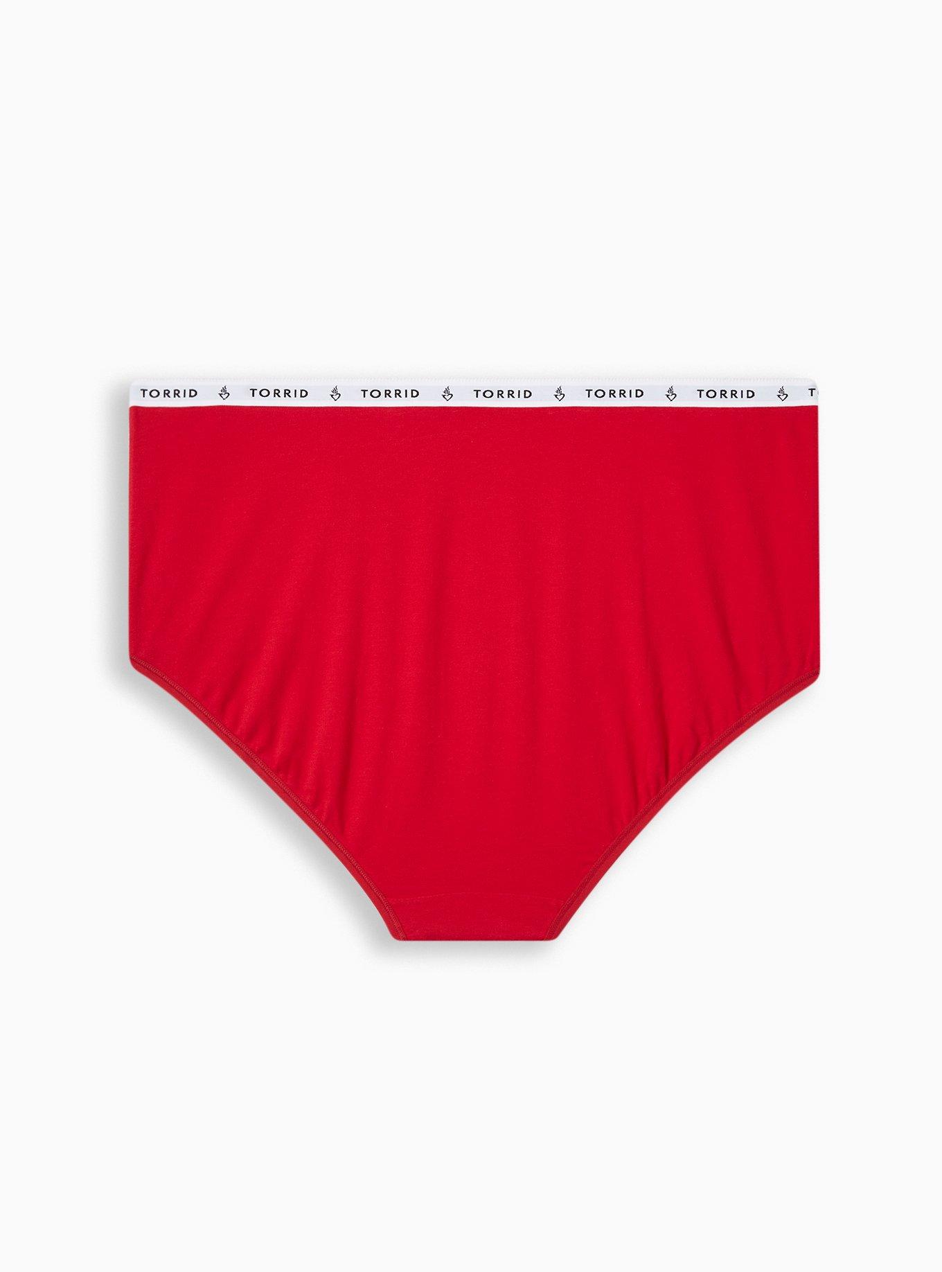 Plus Size - Cotton High Rise Cheeky Logo Panty - Torrid