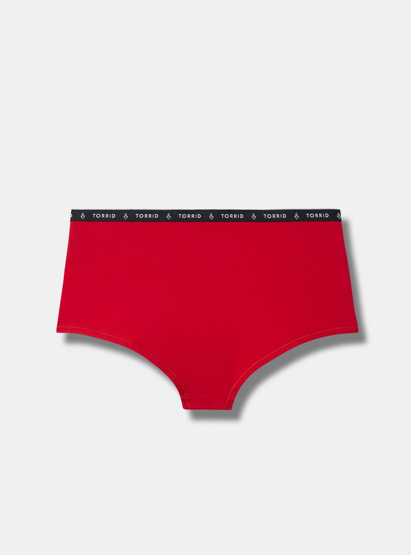 Cotton Mid-Rise Boyshort Logo Panty