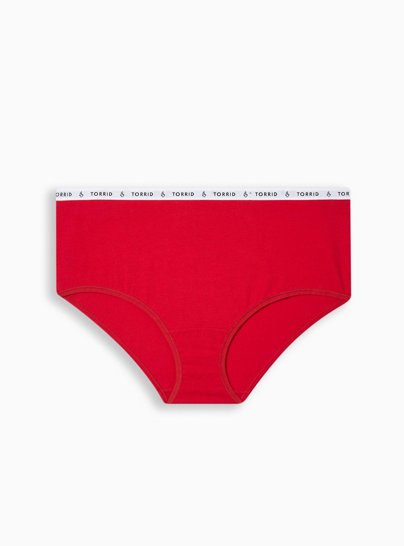 Plus Size - Cotton Mid-Rise Brief Logo Panty - Torrid