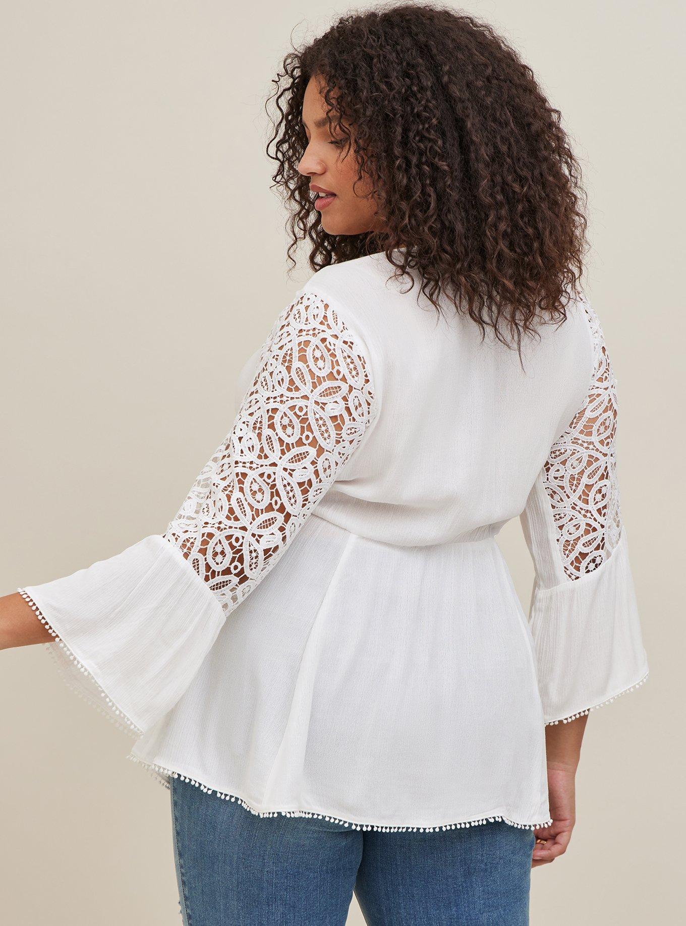 Lace detail top