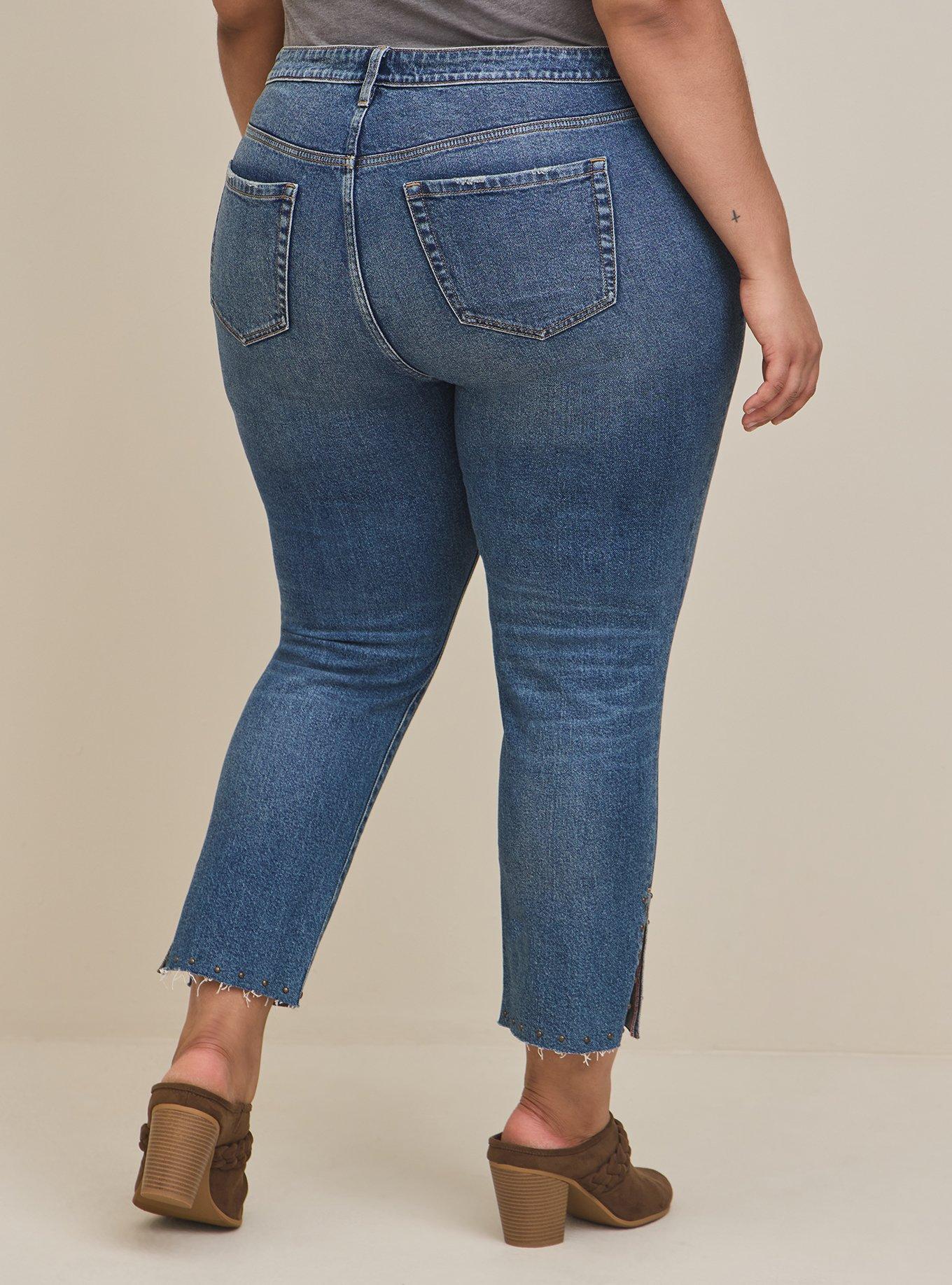 Plus Size - Straight Classic Denim High-Rise Studded Jean - Torrid