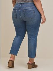 Plus Size Straight Classic Denim High-Rise Studded Jean, JACKPOT, alternate