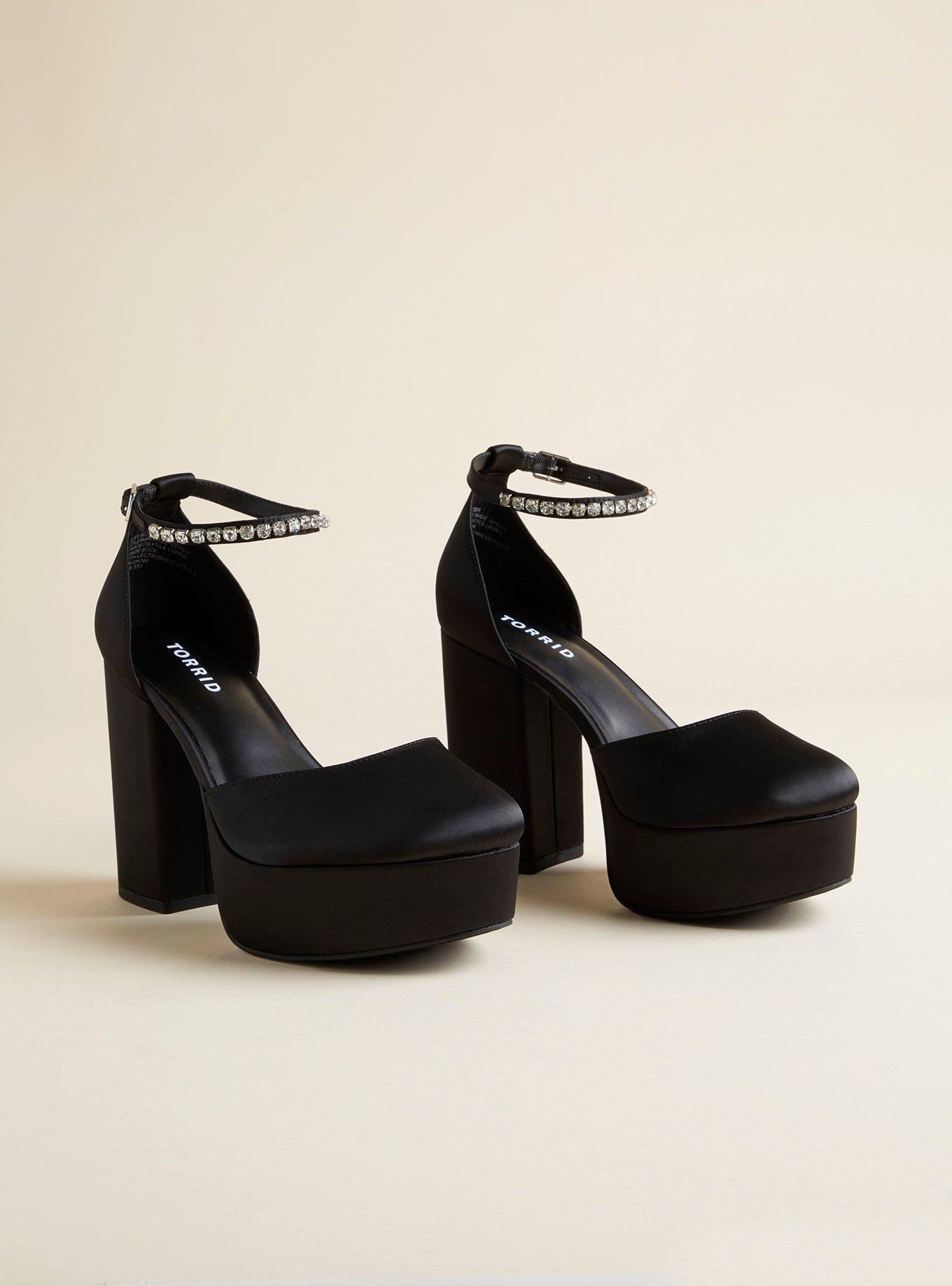 Wide fit platform block heels sale