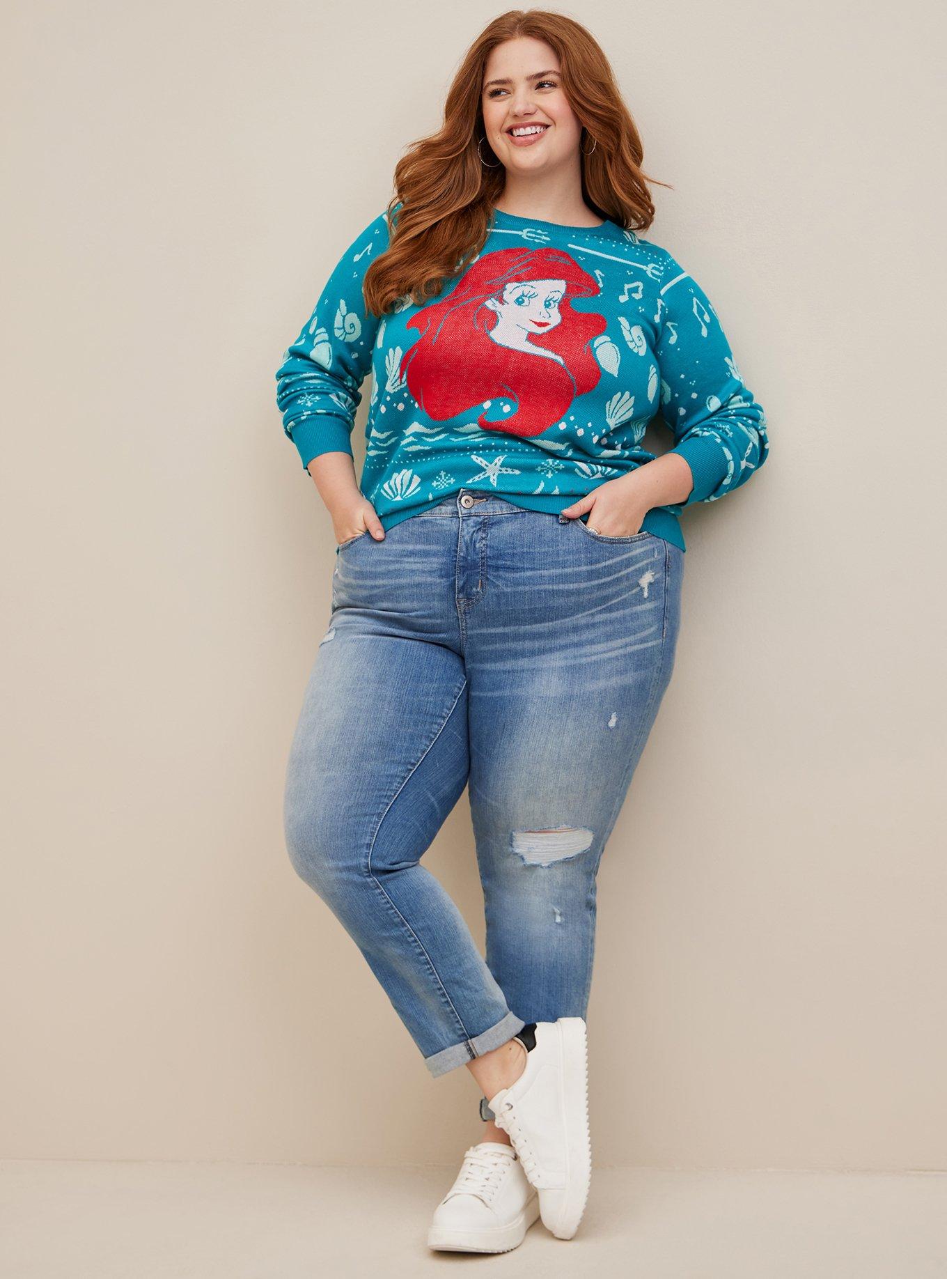 Plus Size - Disney The Little Mermaid Hi-Rise Capri Legging - Ariel Scale -  Torrid