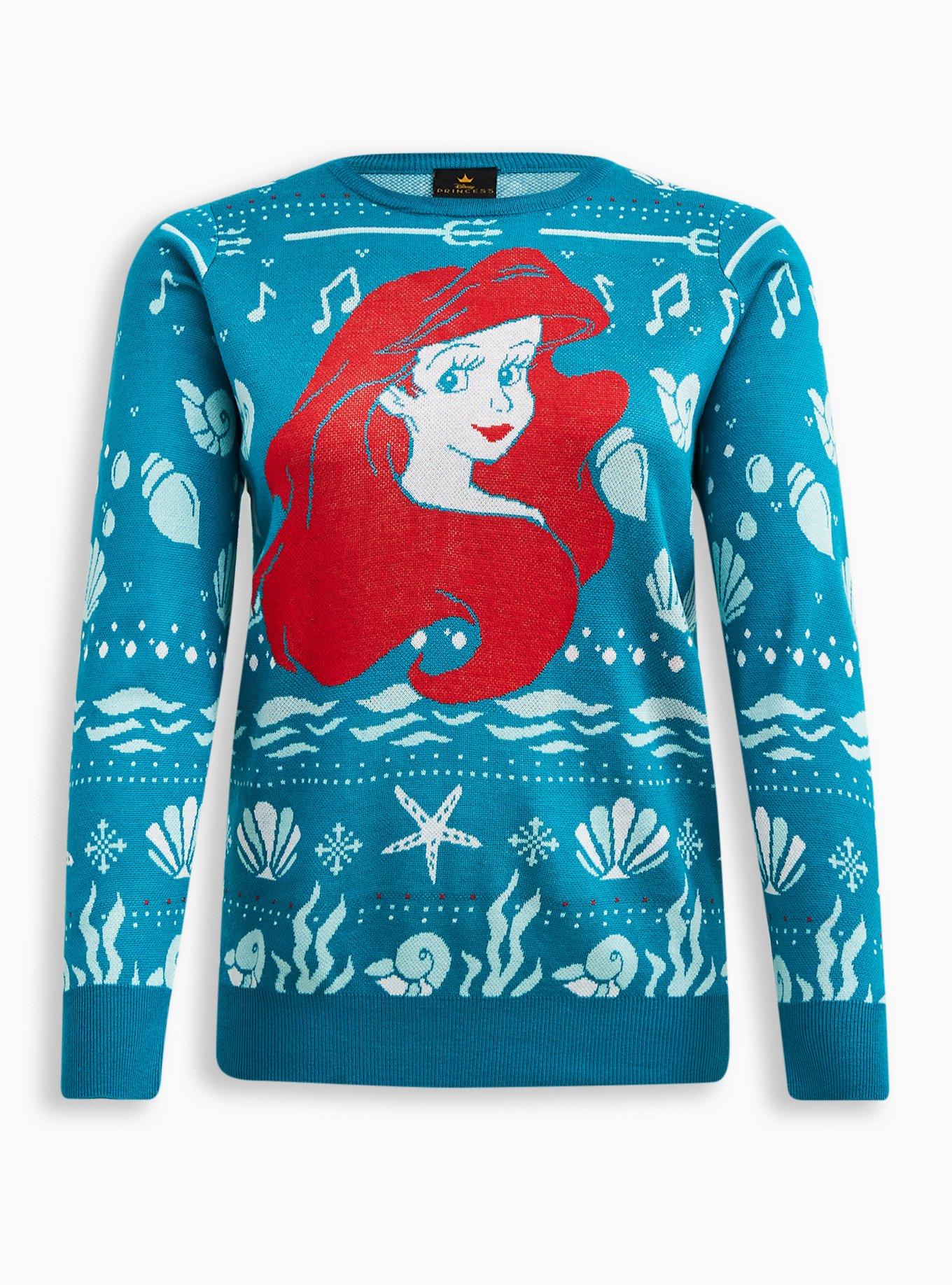 Plus Size - Disney's The Little Mermaid Ariel Pullover Fair Isle Sweater -  Torrid