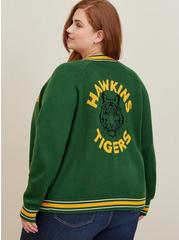 Stranger Things Hawkins High Sweater Bomber, GREEN, alternate