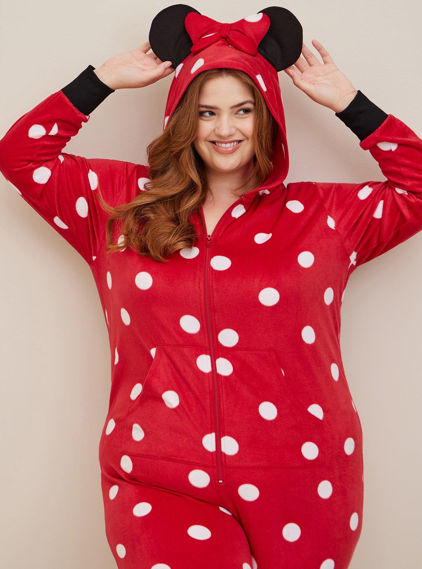 Plus Size - Disney Minnie Mouse Fleece Onesie - Torrid