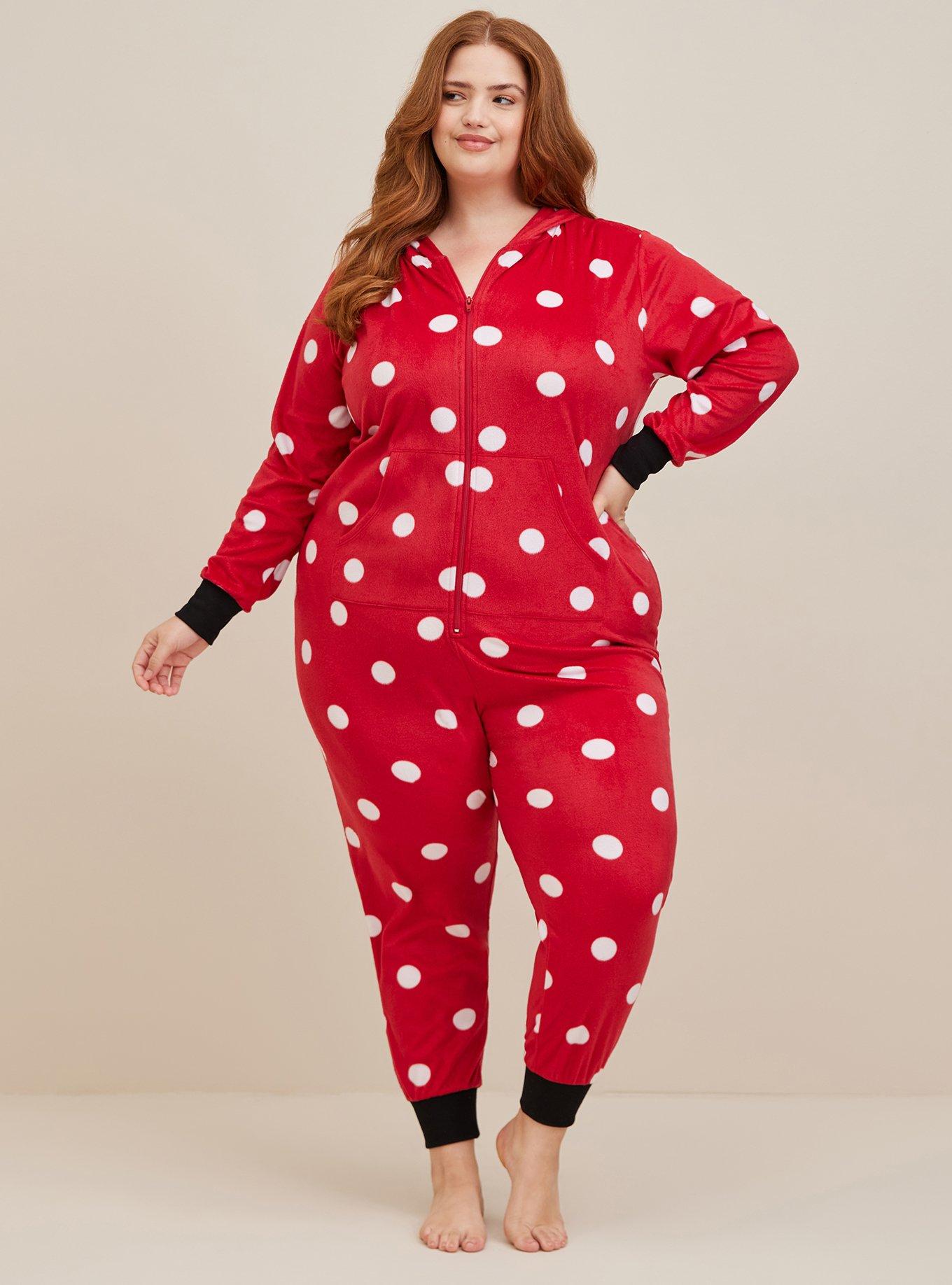 Disney Women's Minnie Mouse Long Sleeve One Piece Pajama