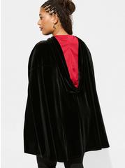 Halloween Costume Velvet Short Cloak, BLACK, alternate