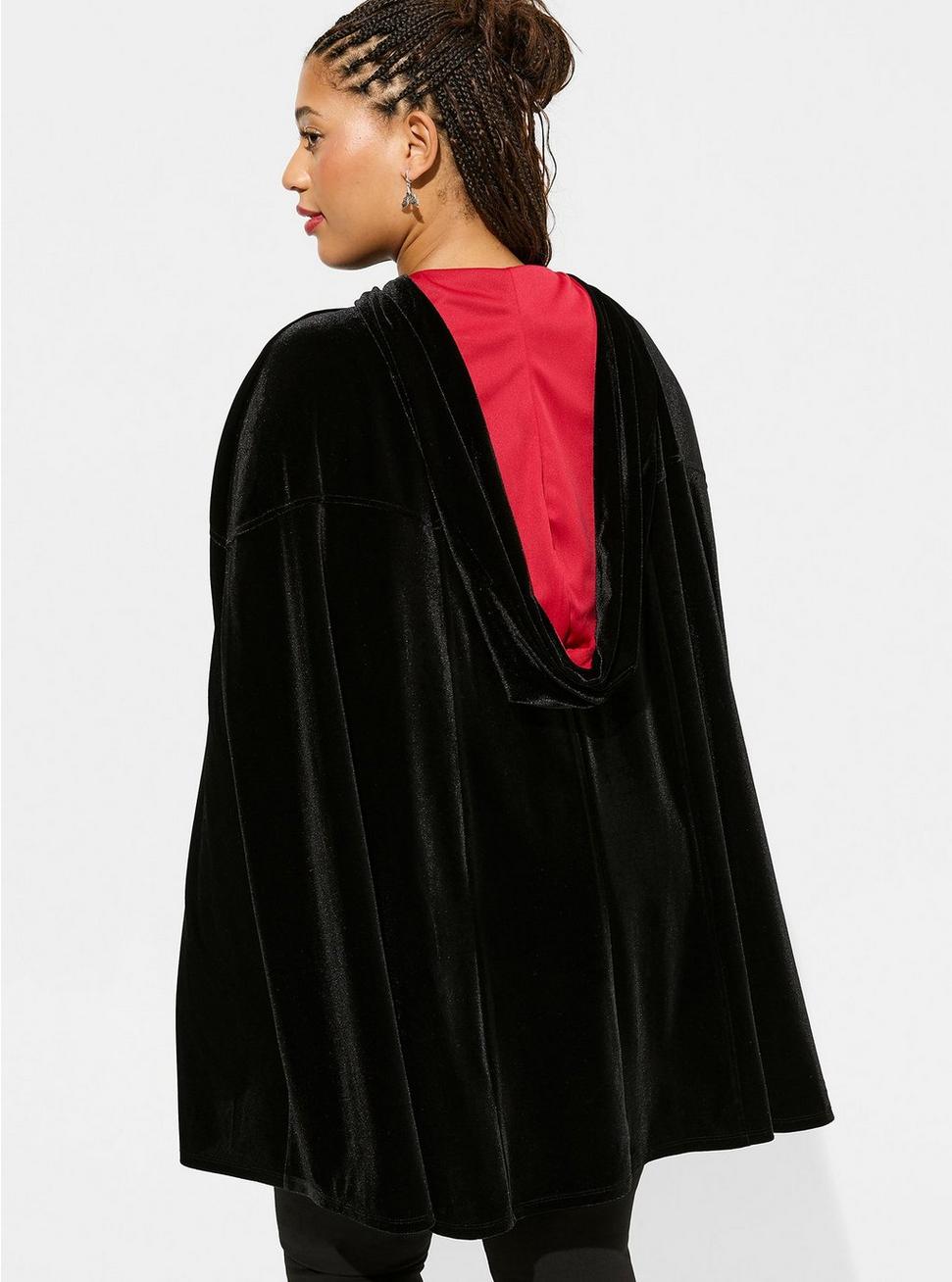 Halloween Costume Velvet Short Cloak, BLACK, alternate