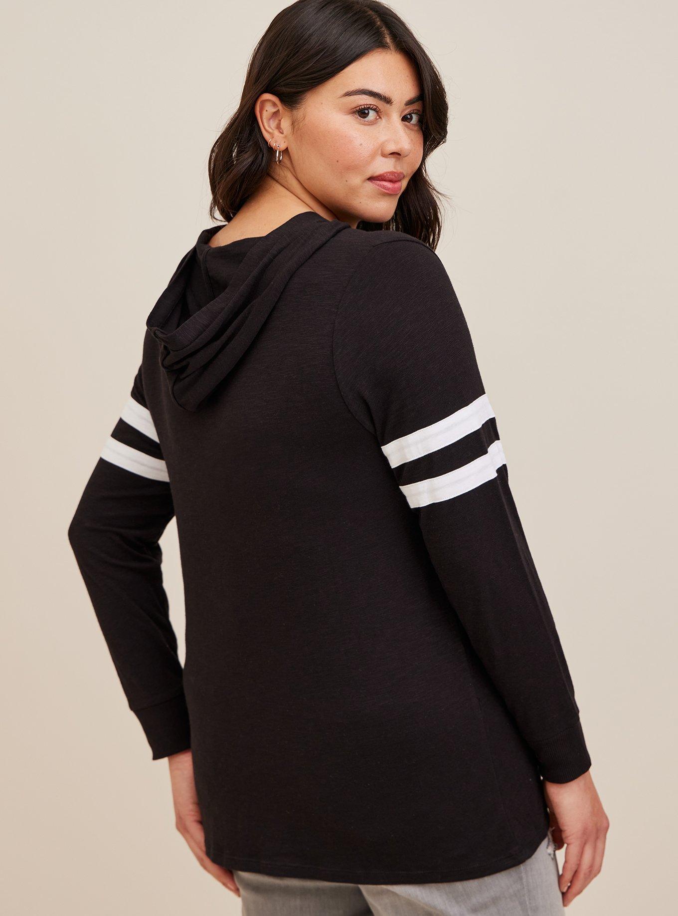 Vintage Super Soft Slub Hoodie, DEEP BLACK, alternate