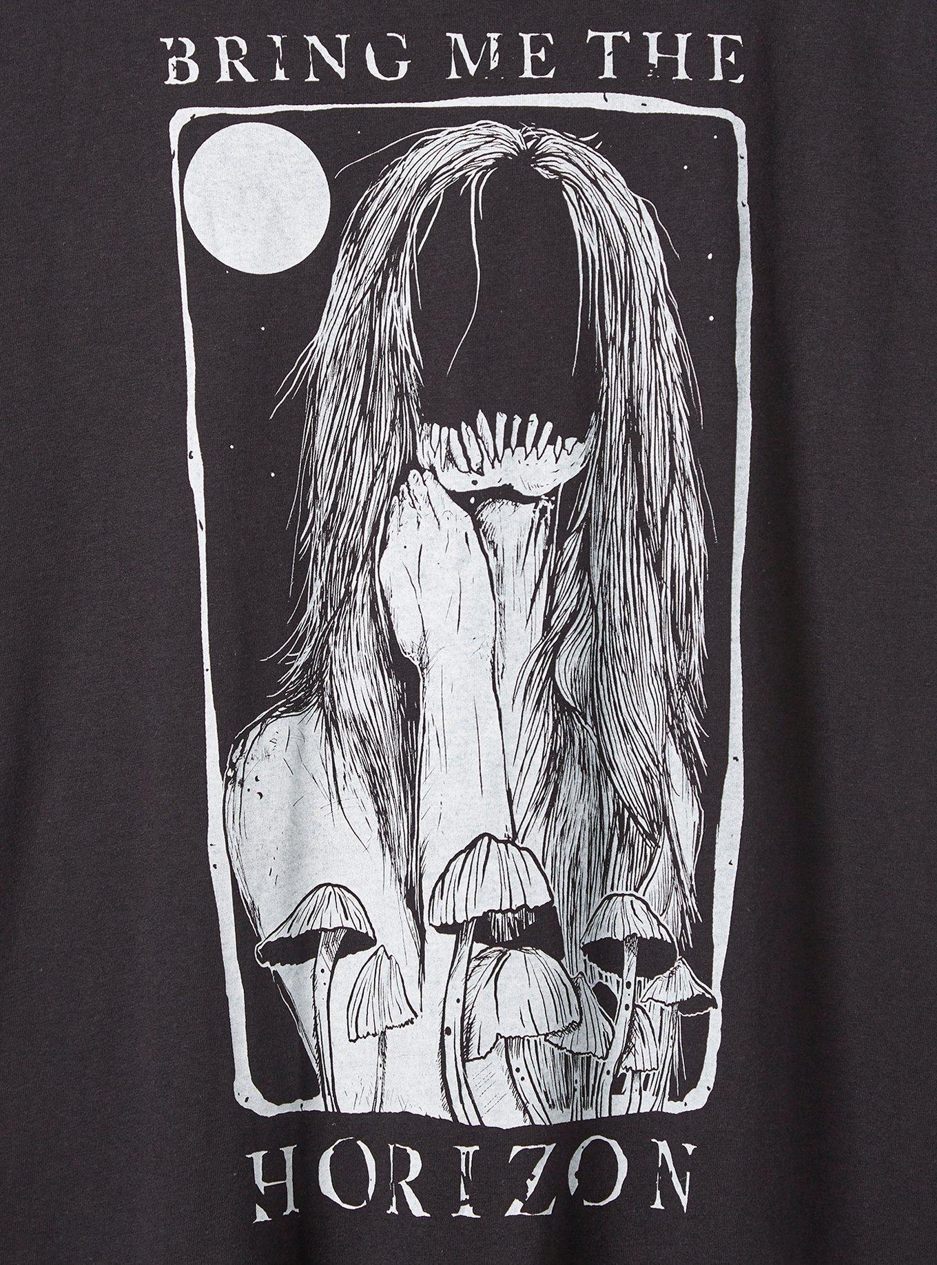 Plus Size Bring Me The Horizon Cotton Crew Neck Tee, DEEP BLACK, alternate