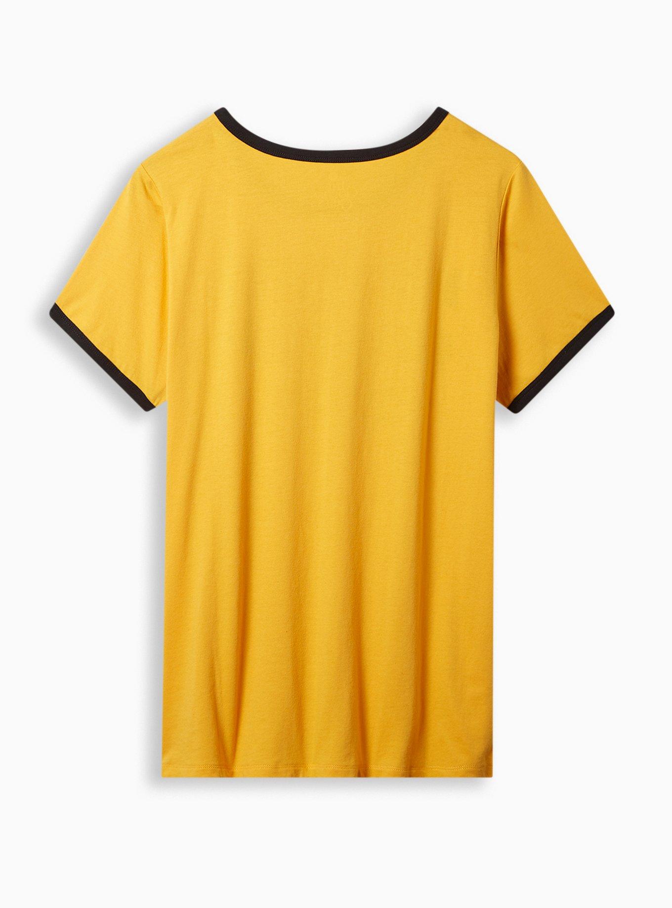 Golden Girls Classic Fit Cotton Crew Neck Ringer Tee , GOLDEN YELLOW, alternate