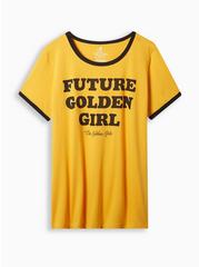 Golden Girls Classic Fit Cotton Crew Neck Ringer Tee , GOLDEN YELLOW, hi-res