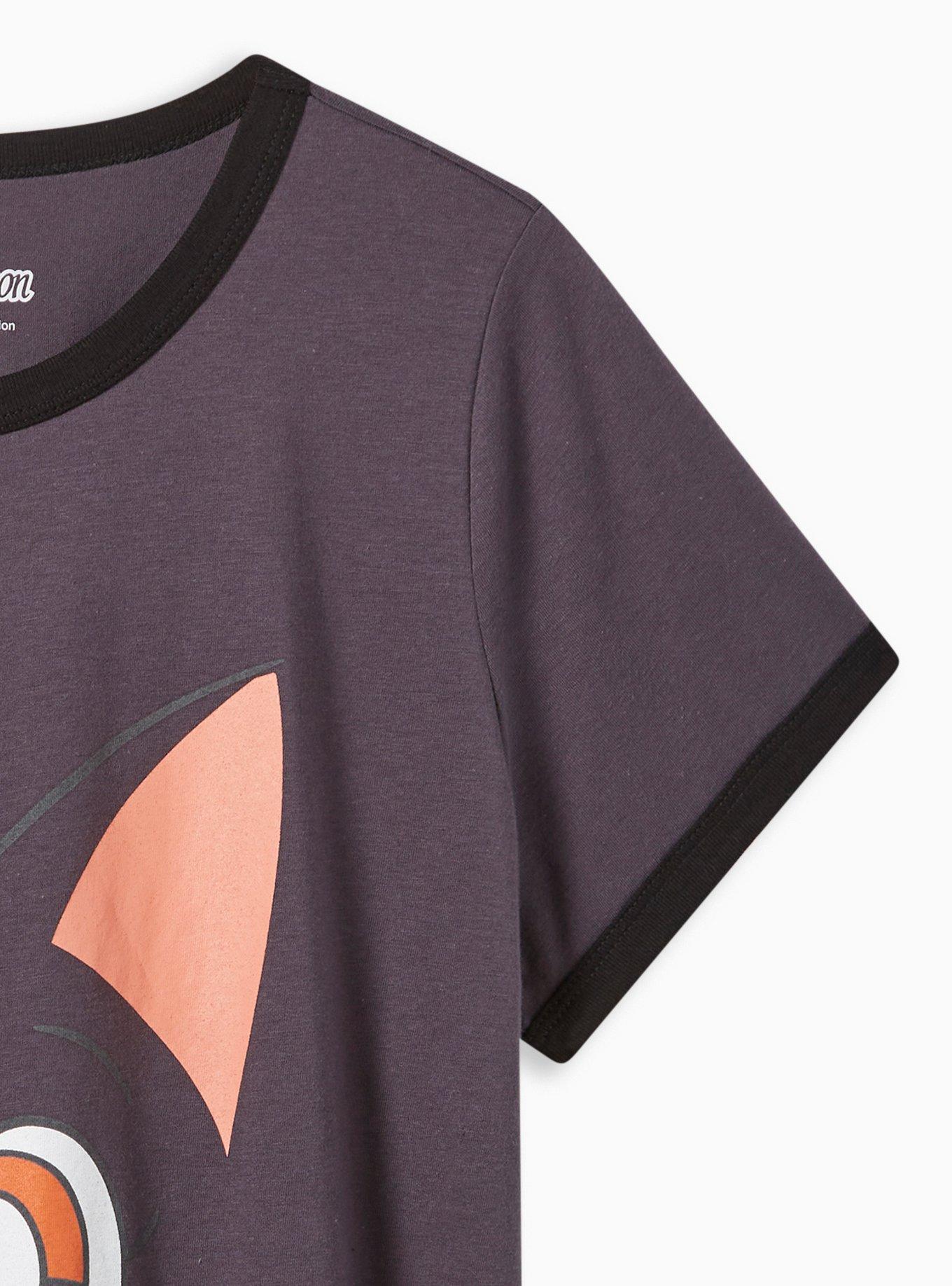 Plus Size Sailor Moon Luna Classic Fit Cotton Crew Neck Ringer Tee, NINE IRON, alternate